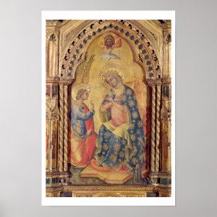 The Annunciation (part of polyptych) (oil on panel Poster