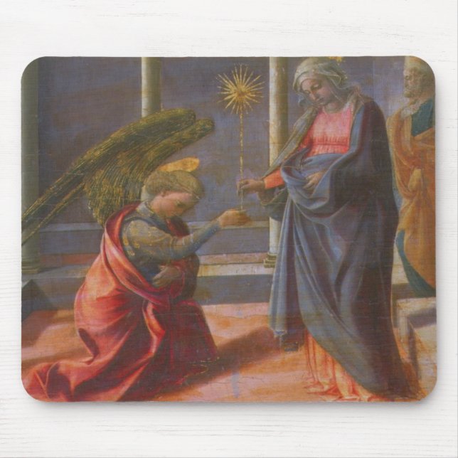 The Annunciation (predella of the Barbadori Altarp Mouse Mat (Front)