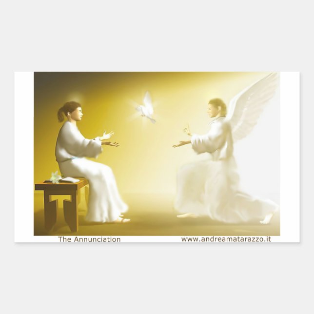 The Annunciation  Rectangular Sticker (Front)