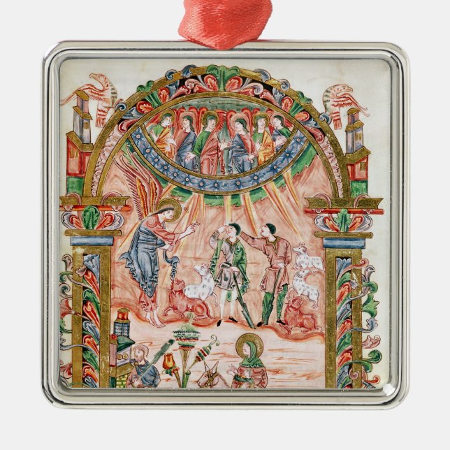 The Annunciation to the Shepherds Metal Tree Decoration (Front)