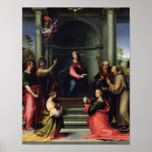 The Annunciation with Saints, 1515 Poster