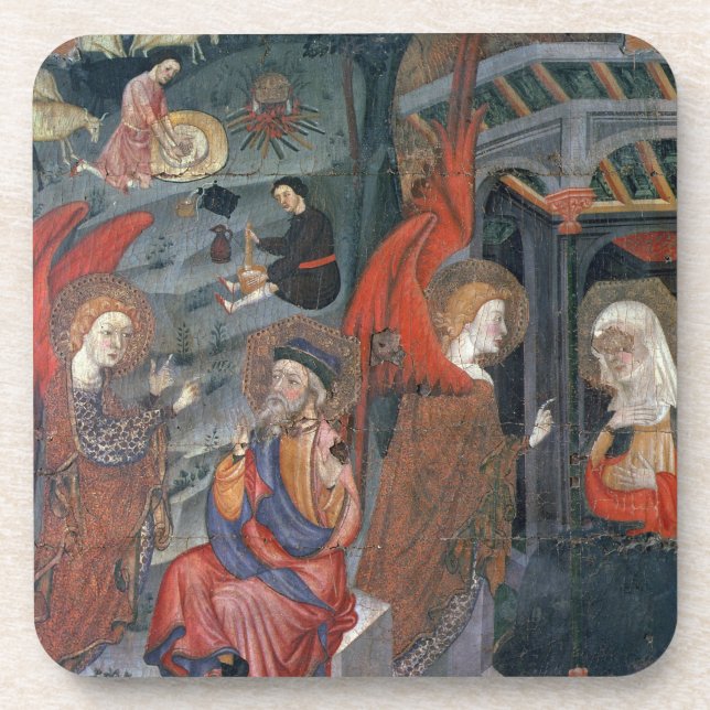 The Annunciation with Shepherds Making Cheese in t Coaster (Front)