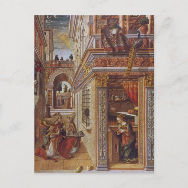 The Annunciation with St. Emidius, 1486 Postcard (Front)