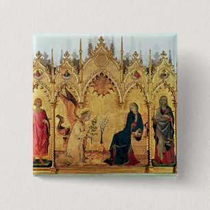 The Annunciation with St. Margaret and St. 15 Cm Square Badge