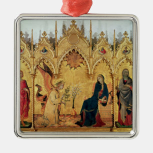 The Annunciation with St. Margaret and St. Metal Tree Decoration