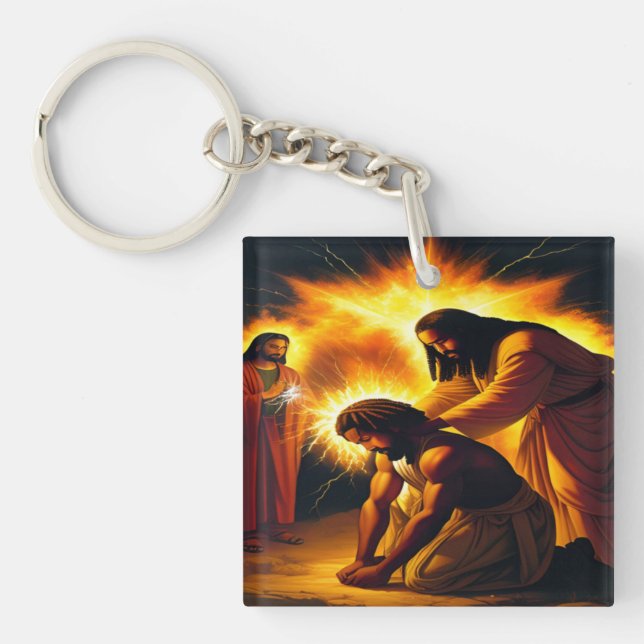 The Anointing Christian Art Keychain (Front)