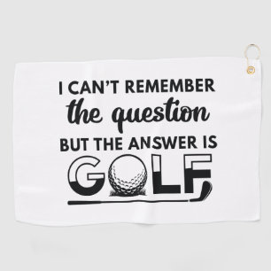 The Answer Is Golf Golf Towel