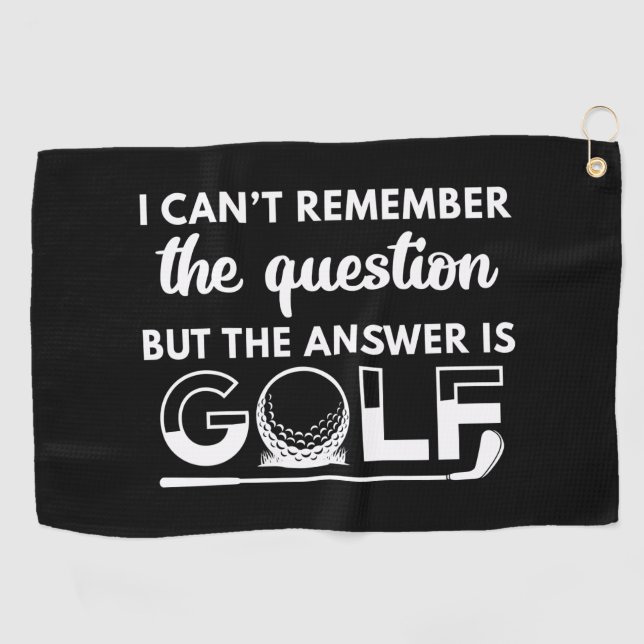 The Answer Is Golf Towel (Horizontal)