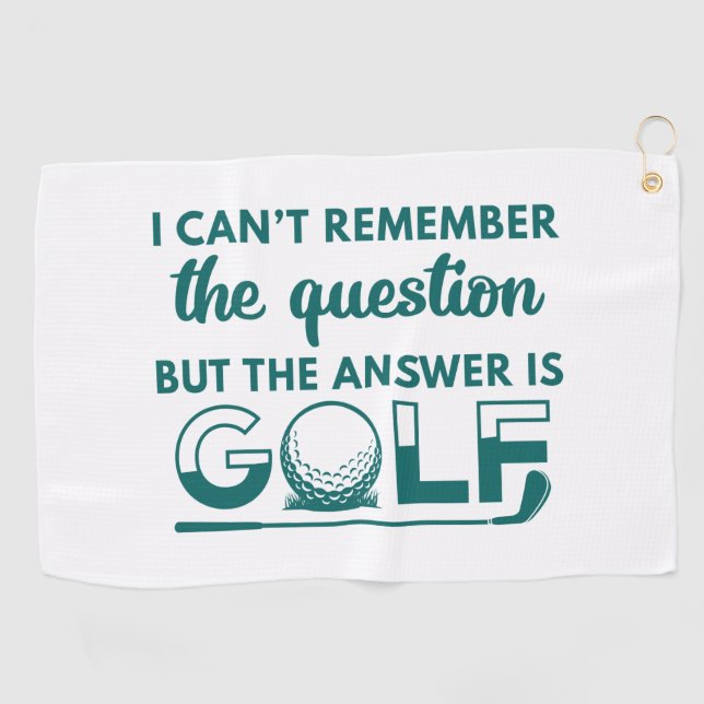 The Answer Is Golf Towel (Horizontal)