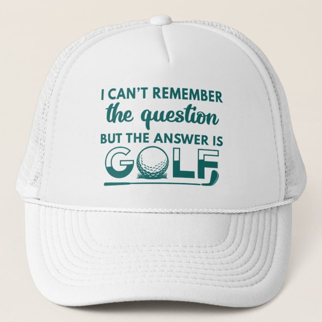 The Answer Is Golf Trucker Hat (Front)