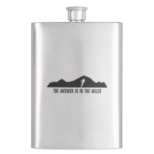 The Answer Is In The Miles Hip Flask
