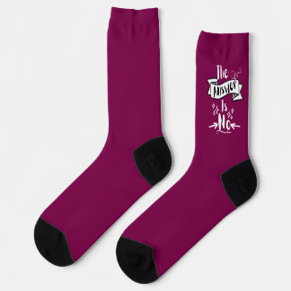 The Answer Is No Funny Quote White Text Socks