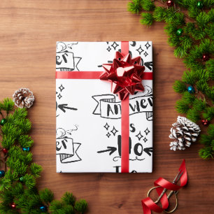 The Answer Is No Funny Quote Wrapping Paper