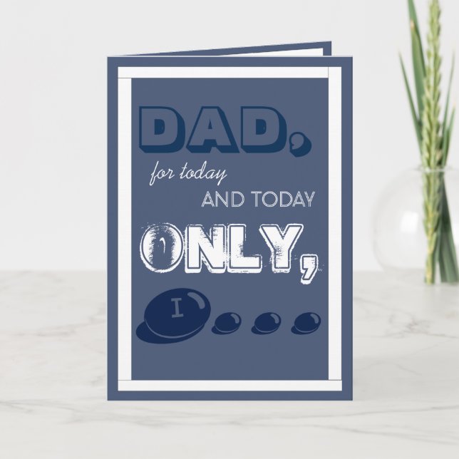 The answer to the age-old question, temporarily. card (Front)