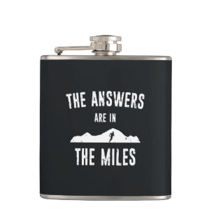 The Answers Are In The Miles Hip Flask