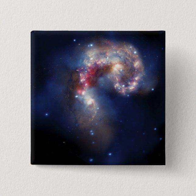 The Antennae Galaxies 15 Cm Square Badge (Front)