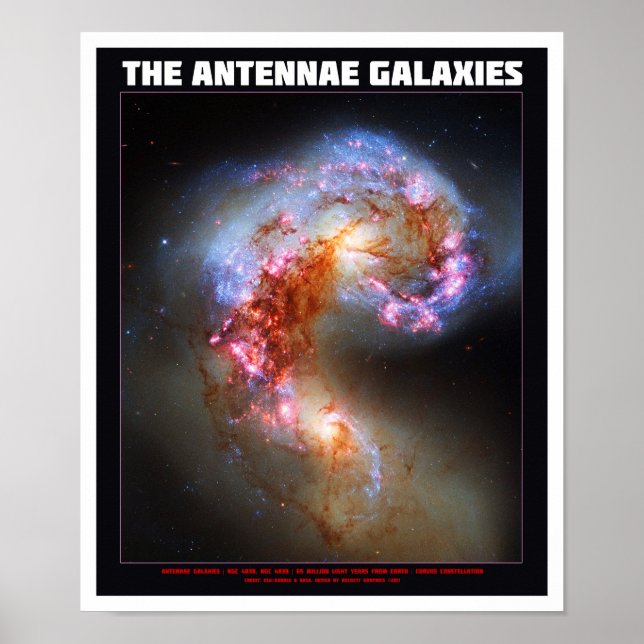 The Antennae Galaxies Poster (Front)
