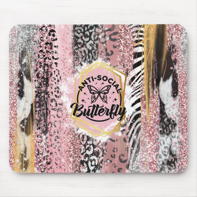 The Anti-Social Butterfly Mousepad (Front)