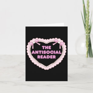 The Anti-social Reader Cute Bookish Aesthetic Stic Card