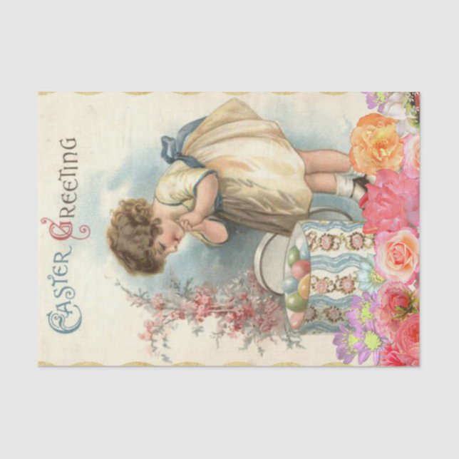 The Anticipation of Easter Eggs Tissue Paper (Front)