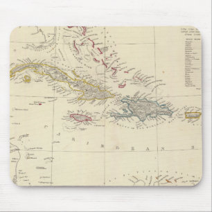 The Antilles or WestIndia Islands Mouse Mat