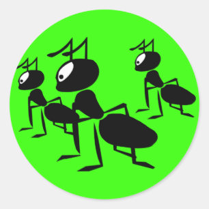 The Ants Go Marching - Add Your Own Text! Classic Round Sticker