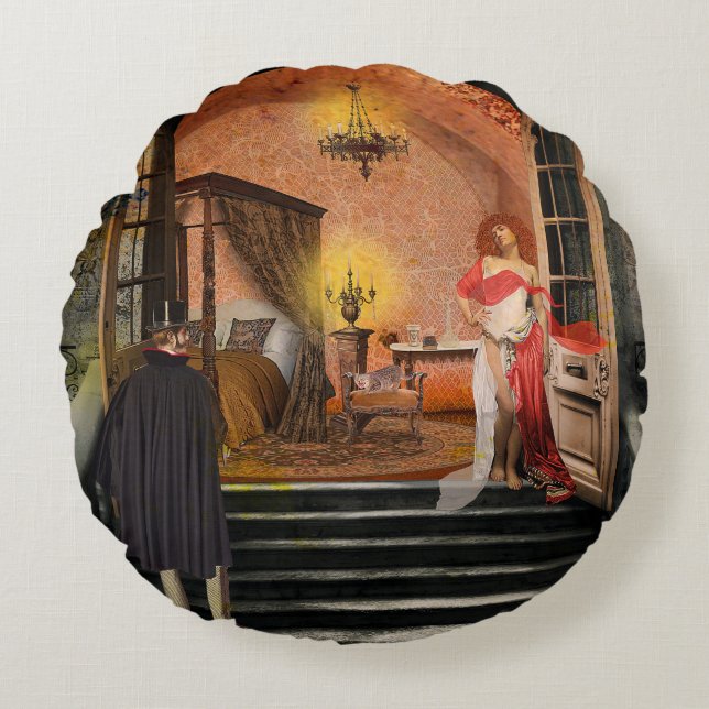 The Anxiety Round Cushion (Front)