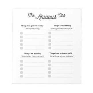 The Anxious One Notepad