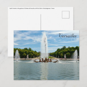 The Apollo Fountain in the gardens of Versailles Postcard