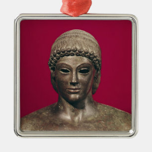 The Apollo of Piombino, head of the statue, found Metal Tree Decoration