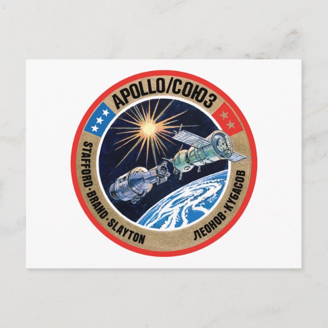 The Apollo–Soyuz Test Project (ASTP) Postcard (Front)