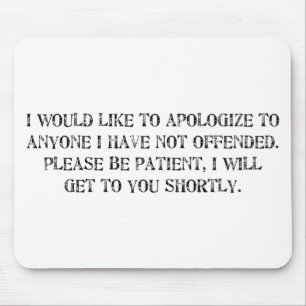 the apology mouse mat