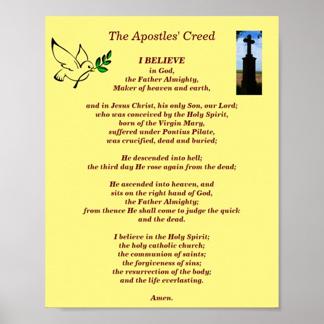The Apostles' Creed Poster (Front)