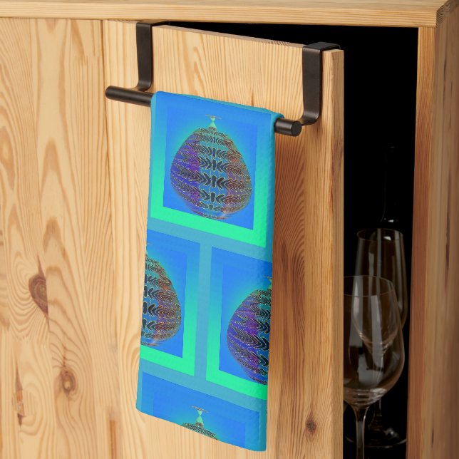 The Apothecary Jar Blue    Tea Towel (Thirds Fold)