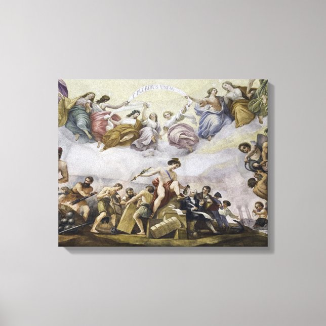 The Apotheosis of George Washington - Commerce Canvas Print (Front)