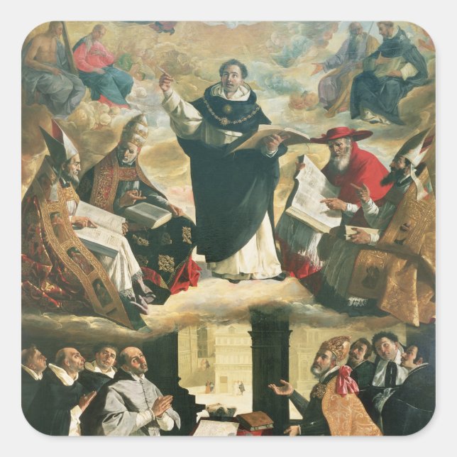 The Apotheosis of St. Thomas Aquinas, 1631 Square Sticker (Front)