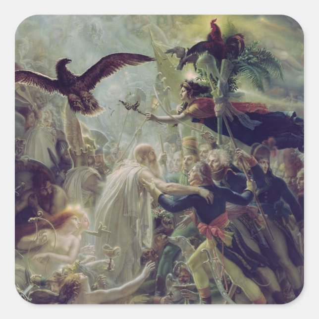 The Apotheosis of the French Heros Square Sticker (Front)