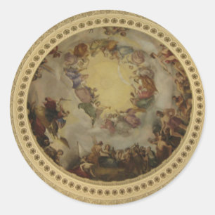 The Apotheosis of Washington Capitol Rotunda Classic Round Sticker
