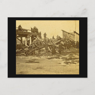 The Appalling Accident at Farmington River (Sepia) Postcard