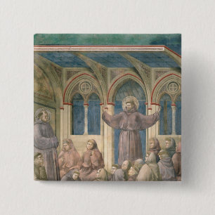 The Apparition at the Chapter House at Arles 15 Cm Square Badge