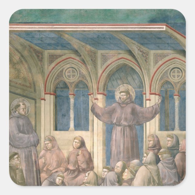 The Apparition at the Chapter House at Arles Square Sticker (Front)