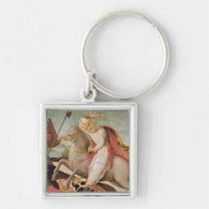 The Apparition of St. Ambrose Key Ring