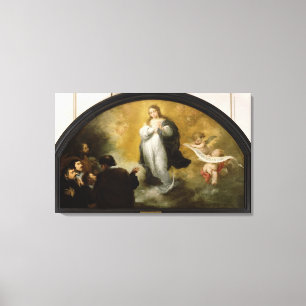 The Apparition of the Virgin, 1665 Canvas Print