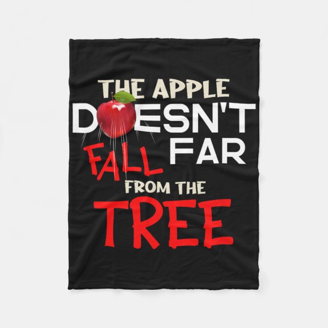 The Apple Doesn't Fall Far From The Tree Apple Pic Fleece Blanket (Front)