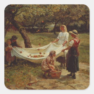 The Apple Gatherers, 1880 Square Sticker