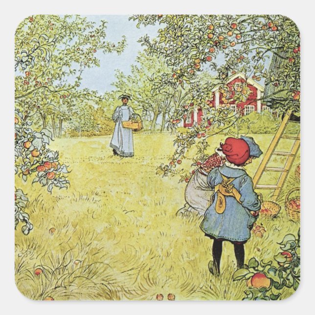 The Apple Harvest Square Sticker (Front)