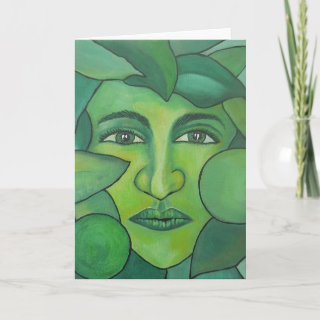 The Apple Lady Greetings Card (Front)