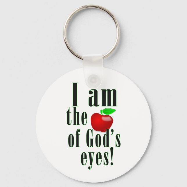 The Apple of God's eyes Key Ring (Front)