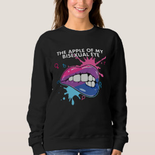 The Apple Of My Bisexual Eye Rainbow Pride Bisexua Sweatshirt