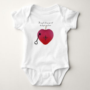 The apple of my eye and the key to my heart baby bodysuit